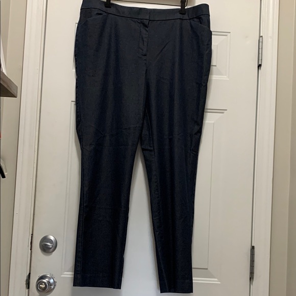 3/$15 Chico's Size 16 (Size 3) Navy Dressy Denim Pants - Picture 1 of 8